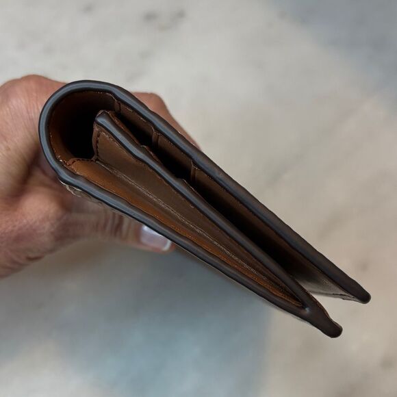 Michael Kors Wallet Leather Pebbled Slip Snap Closure Flap Wallet - Picture 8 of 16